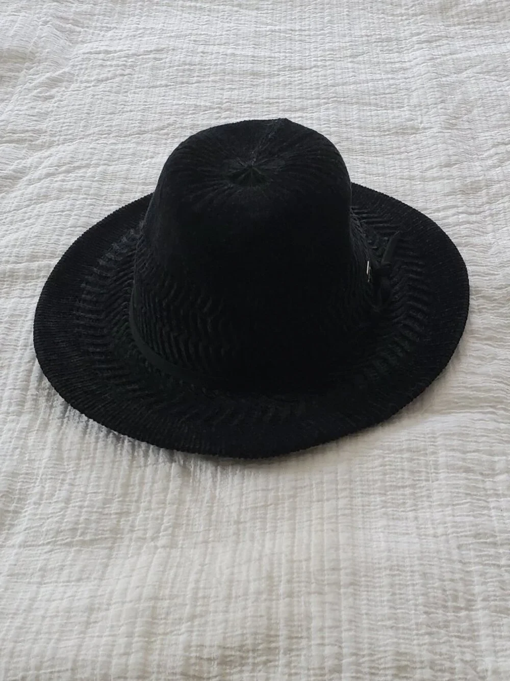 Anne Klein Soft Black Woven Hat